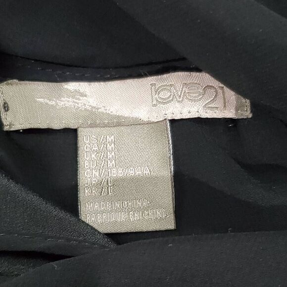 Love 21 Medium Black Sheer Top - Picture 4 of 5